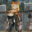 A ceremonious homage to the King at the end of the display.