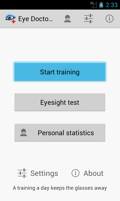 Android application Eye Doctor Trainer - vision up screenshort