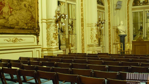 Empty Chairs waiting for Journalists in the White Room in the Casa Rosada in Buenos Aires, Argentina