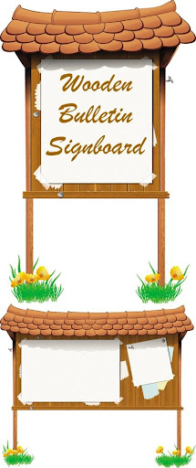 Wooden Bulletin Signboards Vectors nicegfx.com