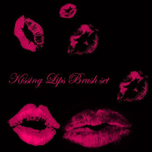 kissing lips wallpapers. Kissing Lips Brush Set