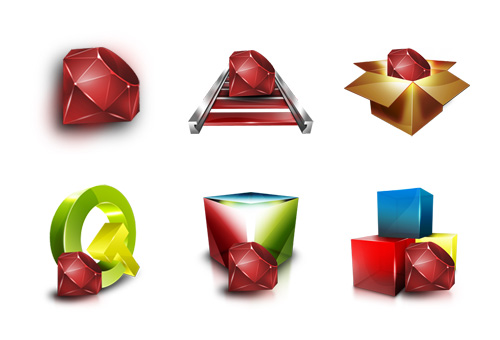 Ruby Programming Icons nicegfx.com