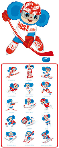  Vectors Cheburashka - russian olimpic symbol nicegfx.com