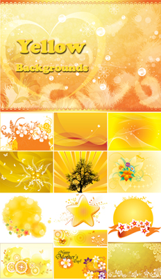 Yellow backgrounds Vector nicegfx.com
