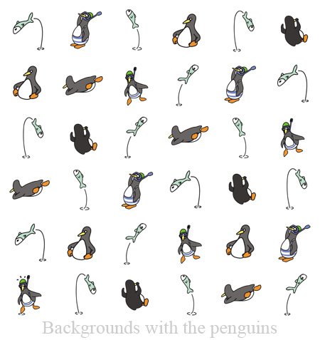 Backgrounds with the penguins Vectors nicegfx.com
