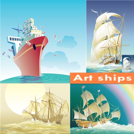 Art ships Vectors nicegfx.com