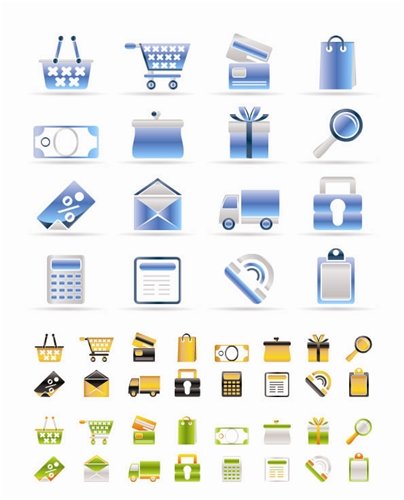 Shopping Icons nicegfx.com