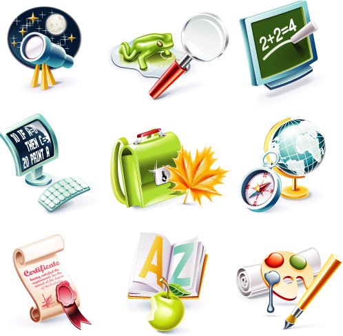 School Icons  nicegfx.com