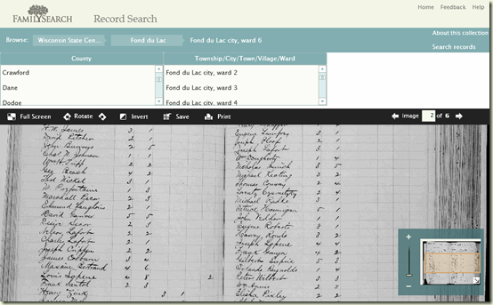 Record Search Image Browser