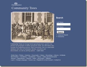 FamilySearch Community Trees