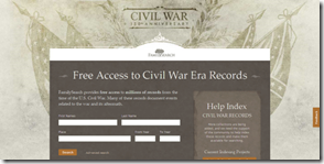 FamilySearch Civil War landing page FamilySearch Civil War landing page