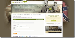 Ancestry.com Civil War landing page Ancestry.com Civil War landing page