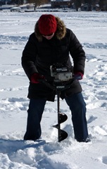 ice fishing, Drew's 12 bday 010