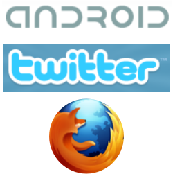Android Firefox and Twitter App for Android