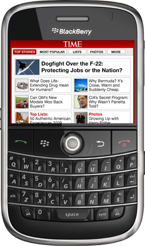 bb TIME Mobile, a New Way Opening TIME magazine through Smartphone