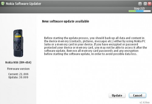 n86v30 e1271347434913 Nokia N86 gets an update fimware to v30.009