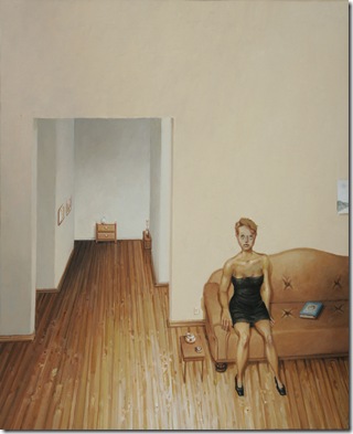 Rodrigo Cunha- Figura feminina com bule branco 2008 50x40 Rodrigo Cunha- Figura feminina com bule branco 2008 50x40