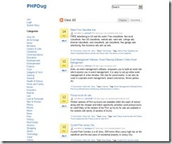PHPDug Site Screen Shot