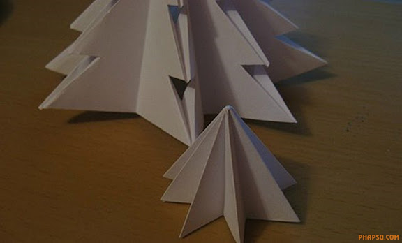  Cách gấp 1 cây thông noel