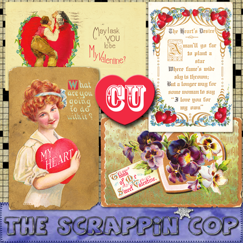 vintage valentine postcards