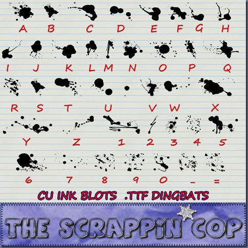 http://thescrappincop.blogspot.com/2009/08/cu-ink-blot-ttf-dingbat-font.html