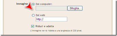 inserimento immagine