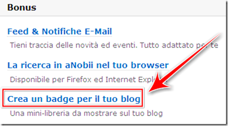 creare widget libreria anobii blog