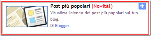 come inserire gadget post più letti visitatori blog blogger