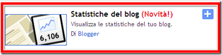 come mettere gadget contatore statistiche visite blog blogger