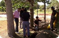 Juan Pablo de Jesús en obra de gas de Las Toninas