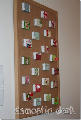 DIY craft advent calendar Christmas