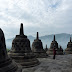 P1000456.JPG, Stupas on the punultimate level of Borobodur, Yogyakarta