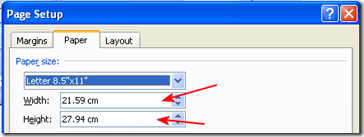 Ukuran Kertas pada Word