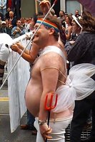 Man dress as fairy at pride parade