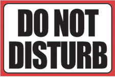 Do Not Disturb sign