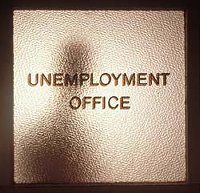 Door labeled Unemployment Office