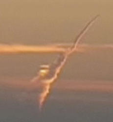 'Mystery missile' contrail