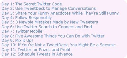 12 days of twitter