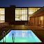 Abendstimmung im Badehaus des Hotel Post in Bezau im Bregenzerwald
