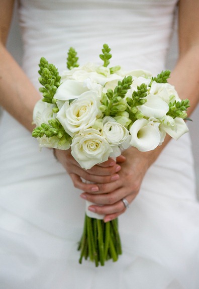 Ivory and Celadon Green Bridal Bouquet