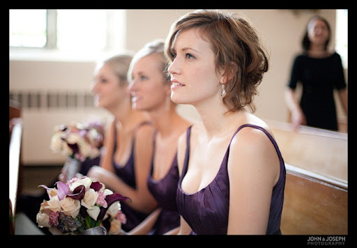 Loved their color palette of eggplant plum and silver gorgeous bridesmaids 