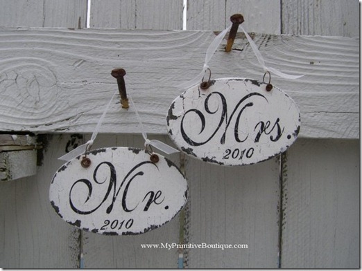 mr and mrs. vintage signs