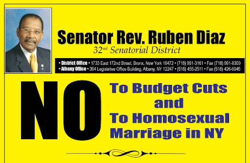 Kingfisher Column: New York Gay “Marriage” Debate: Ruben Diaz ...