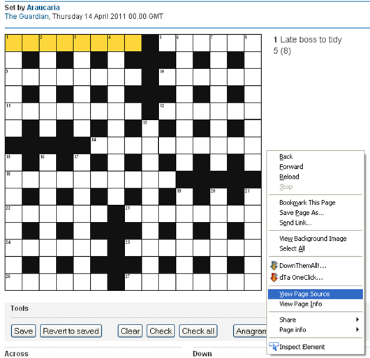 Guardian cryptic crosswords