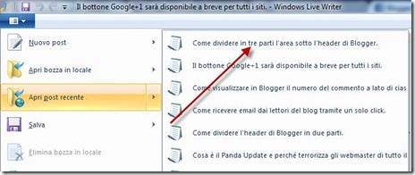 articolo da ripristinare blogger