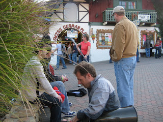 setting up for an Alphorn concert