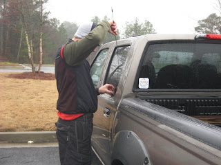 Joey tried his best with the antenna
