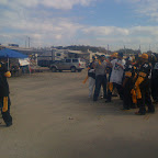 A big group of Steelers fans showed up in the morning