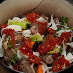 The pot is ready for the oven