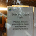 "Bear Sighting in Park" - sign at our campground